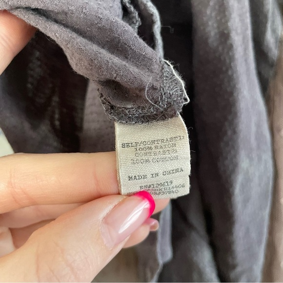 Gimmicks Lace Paisley Fairy Whimsy Top Blue gray brown purple M handkerchief - Picture 8 of 10